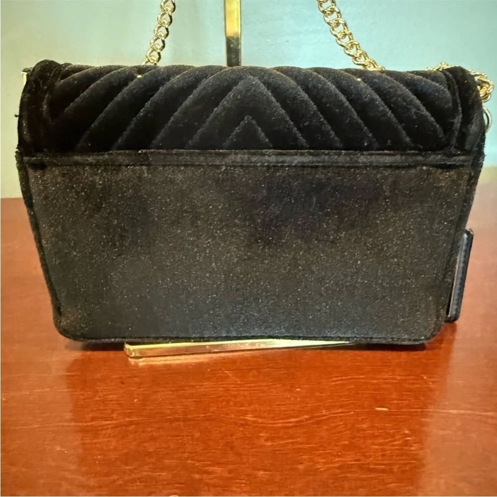 Victoria's Secret Black Velvet Clutch